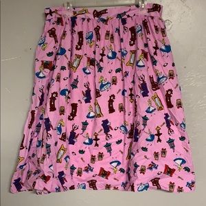 Alice in wonderland circle skirt